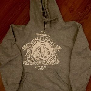 Grey crooks and castle hoodie